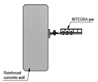 technical image of concrete connection type 4 layout